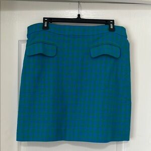 J. Crew Blue and green skirt, 12, NWT